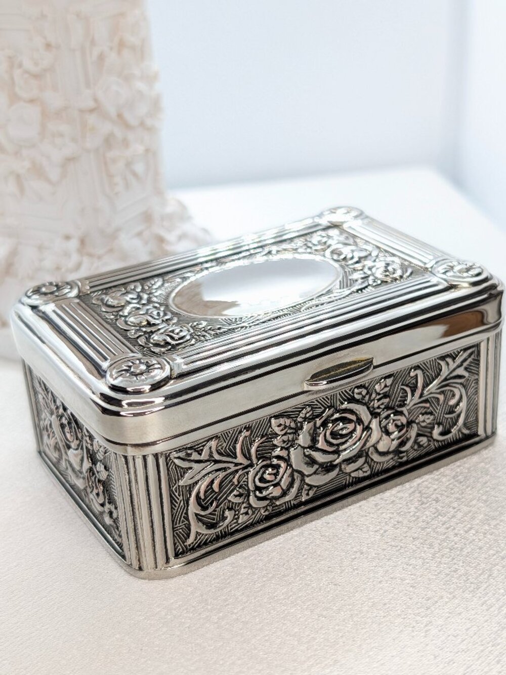 NEW Silver Plated Keepsake Box